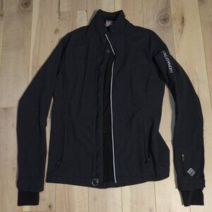 Salomon ClimaWind Black Fall Winter Water Resistant Windbreaker Jacket